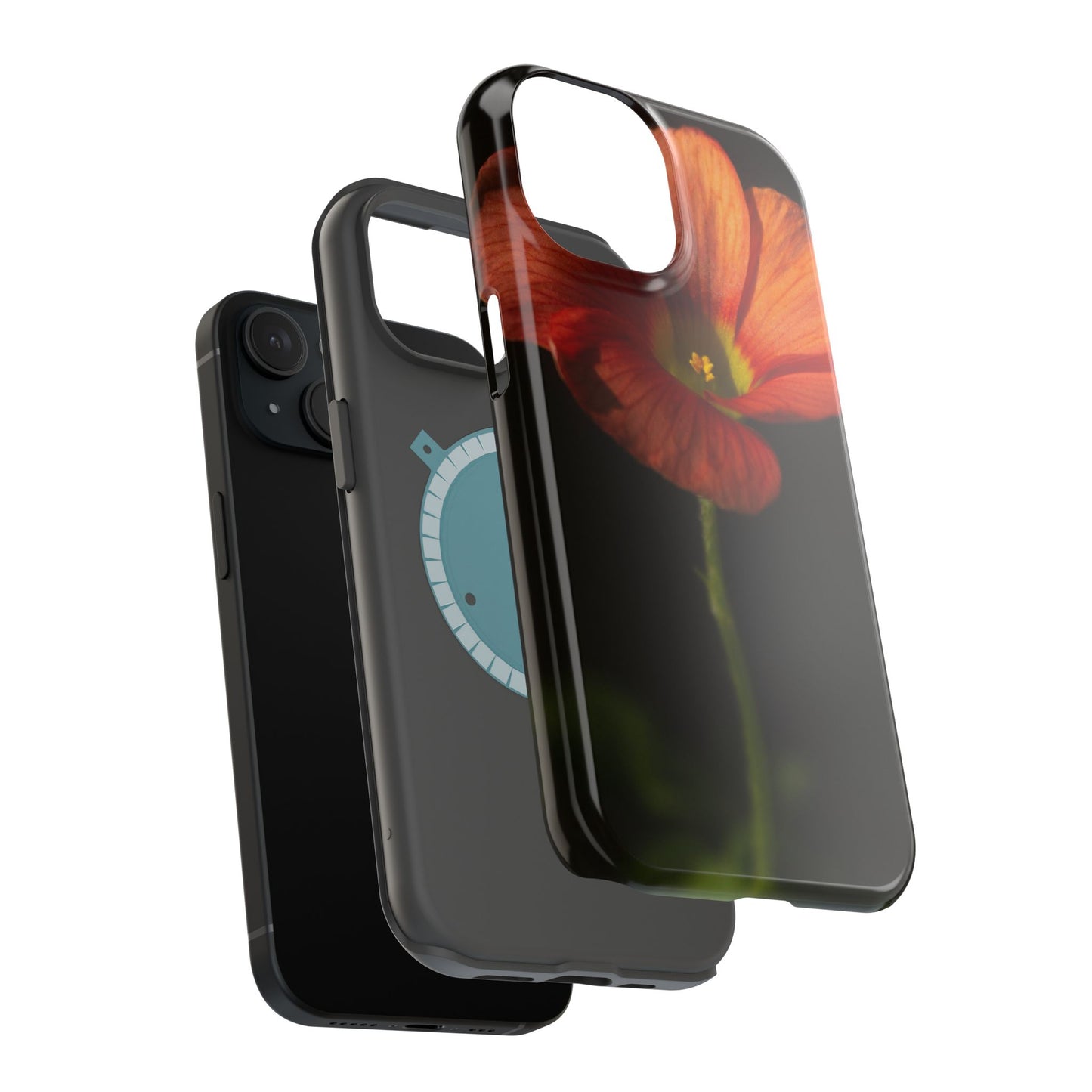 Poppy Bloom Magnetic Impact Phone Case — Slim Protective Floral Design