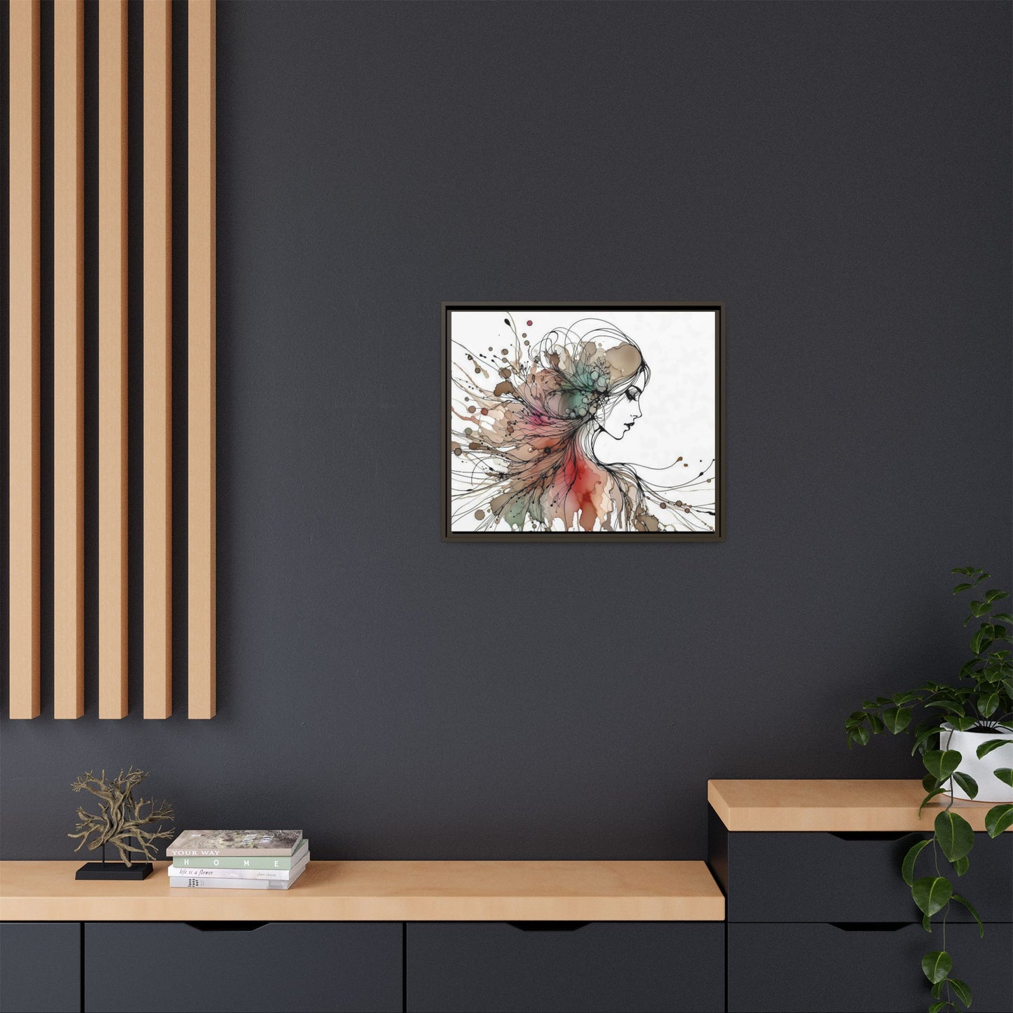 Matte Canvas, Framed (Multi-color) - Girl Whispers