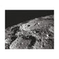 Lunar Surface Matte Canvas Print — Black & White Moon Crater Wall Art