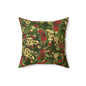 Festive Floral Throw Pillow | Christmas Decor, Holiday Cushion, Gift for Home, Seasonal Accent Pillow, Cozy Living Room