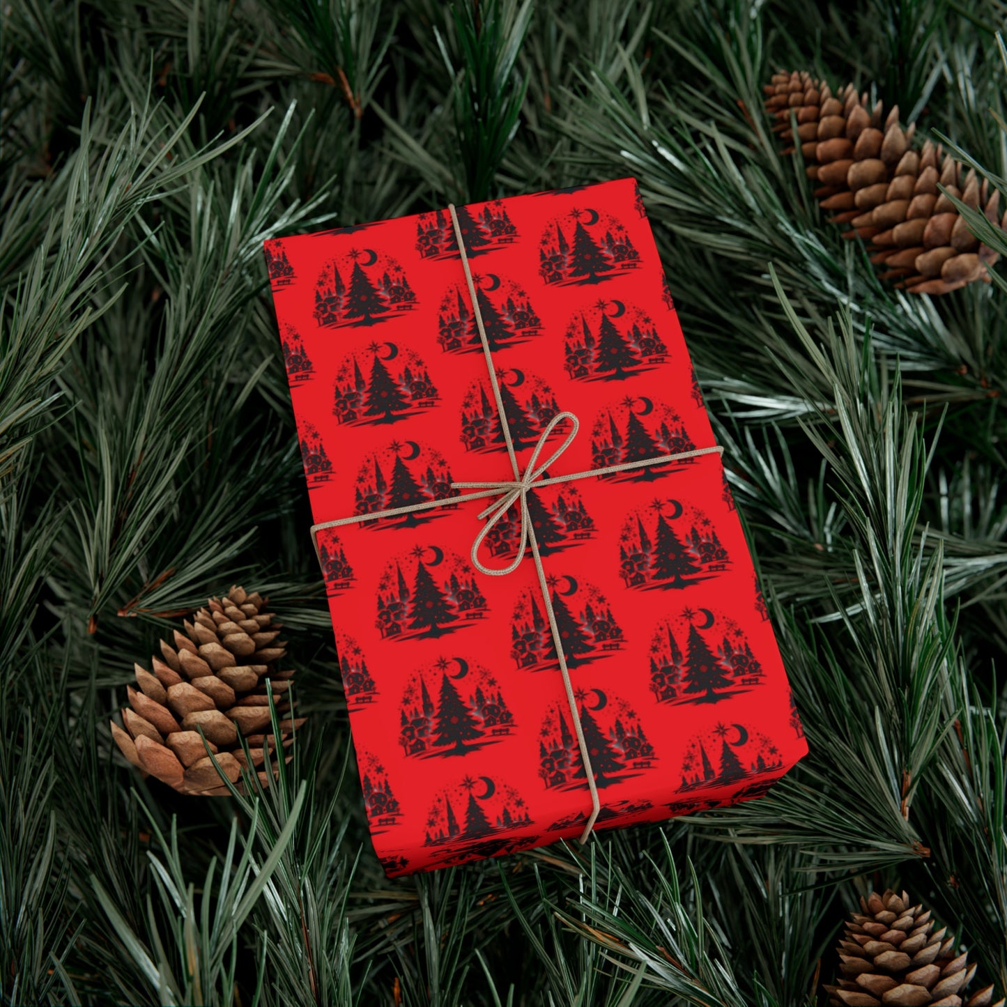 Festive Gift Wrap Papers, Red Patterned Wrapping Paper for Holidays, Birthdays, Special Occasions, DIY Gift Wrapping