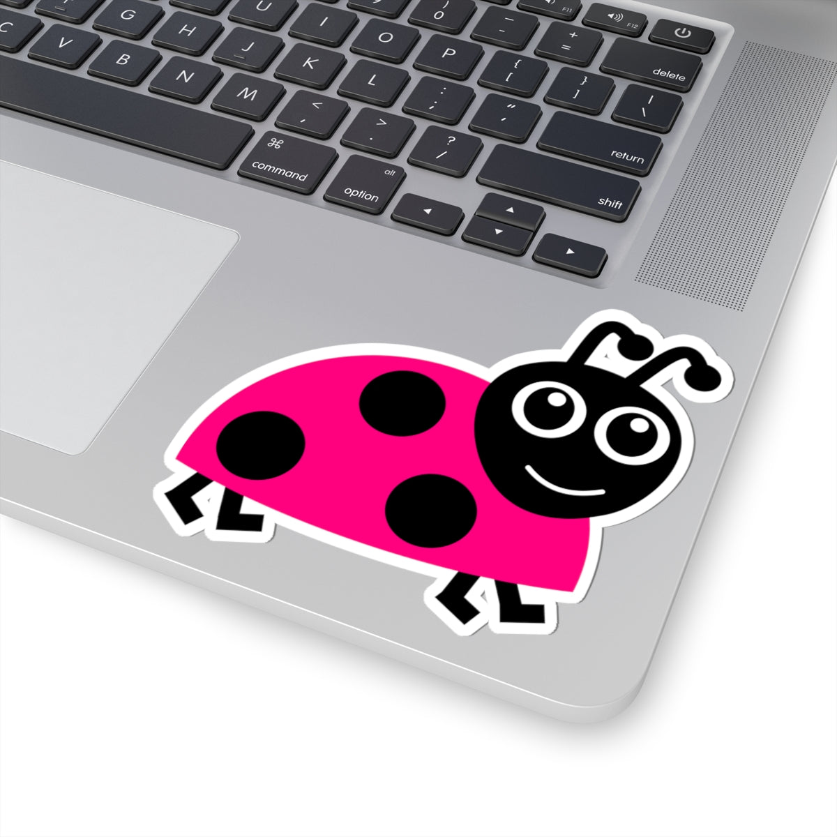 Pink Ladybug Sticker — Cute Kiss-Cut Vinyl Decal for Laptops, Water Bottles & Kids