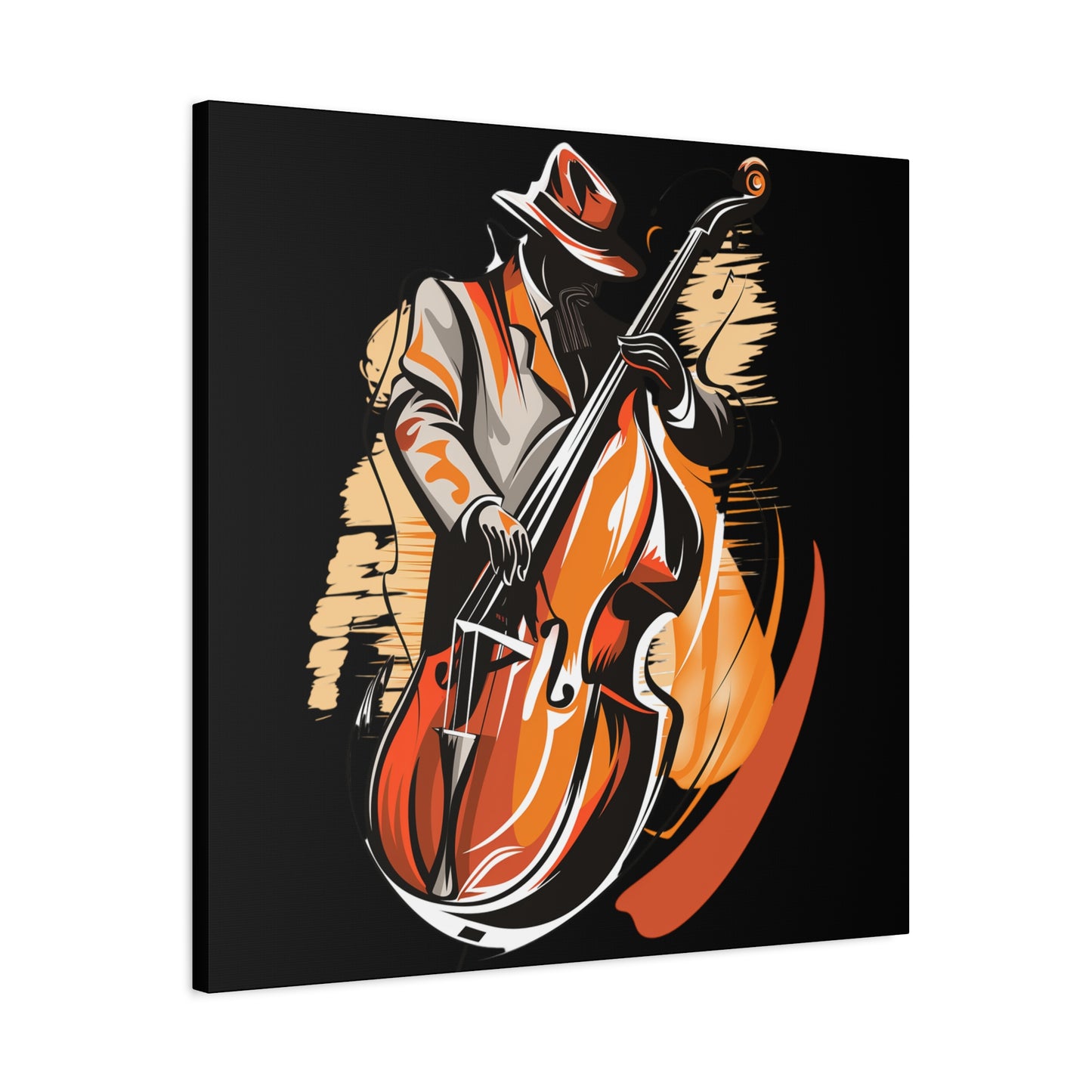 Matte Canvas, Stretched, 1.25" - Bass Player