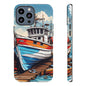 Colorful Fishing Boat Phone Case | Nautical Gift, Marine Design, Coastal Aesthetic, Summer Vibes, Sea Lover's Accessory