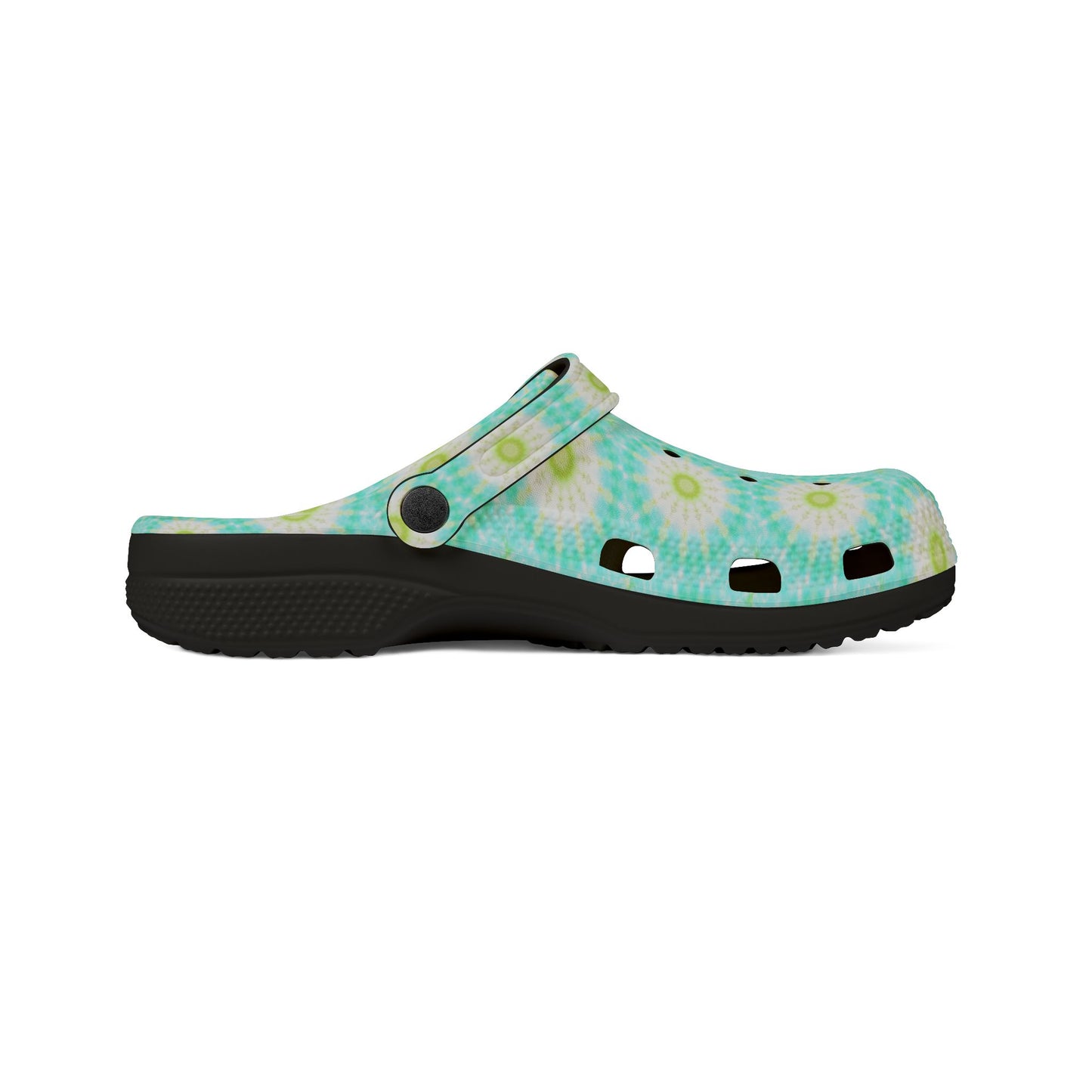 Aqua Daisy EVA Foam Clogs — Lightweight Floral Garden Shoes