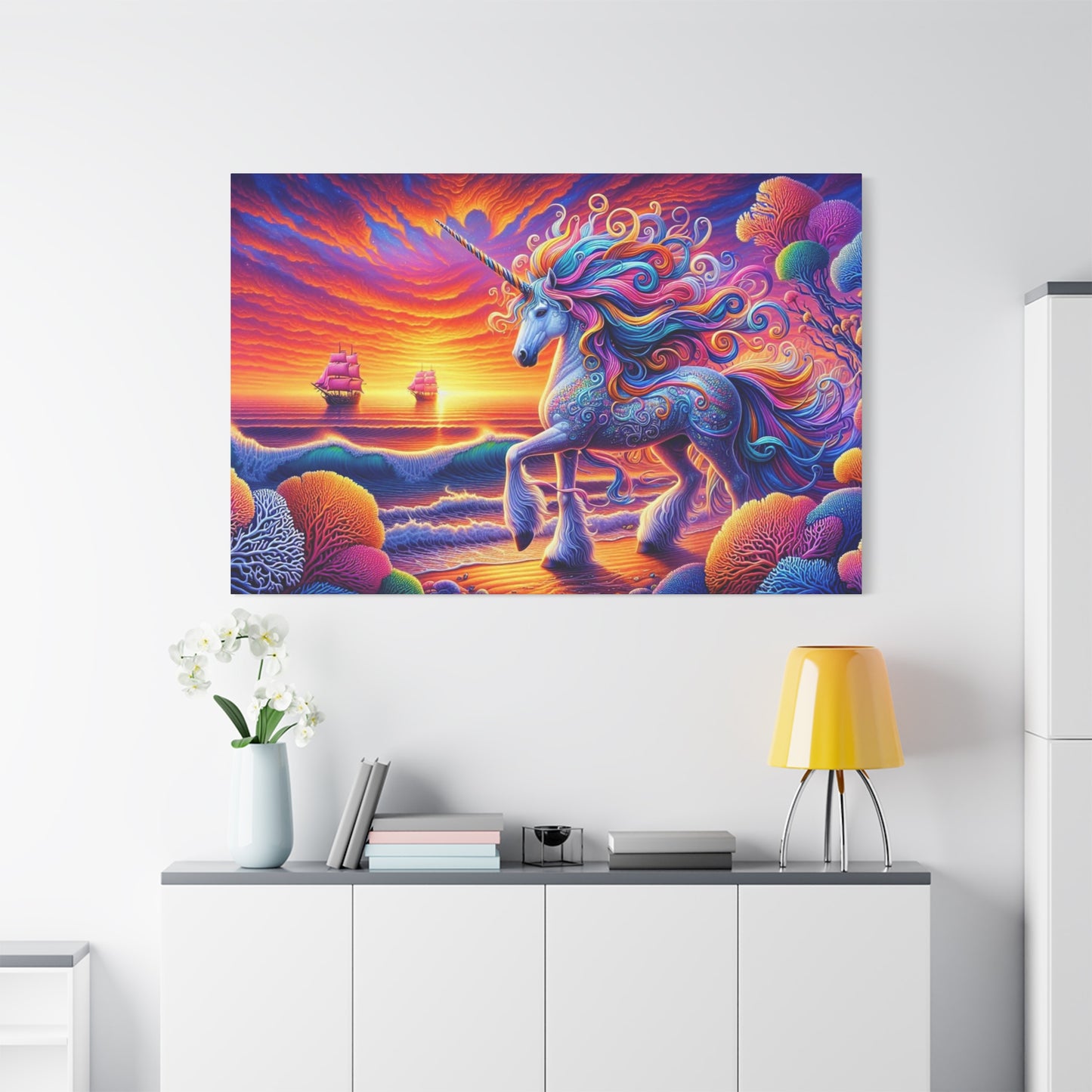 Matte Canvas, Stretched, 1.25"  Unicorn