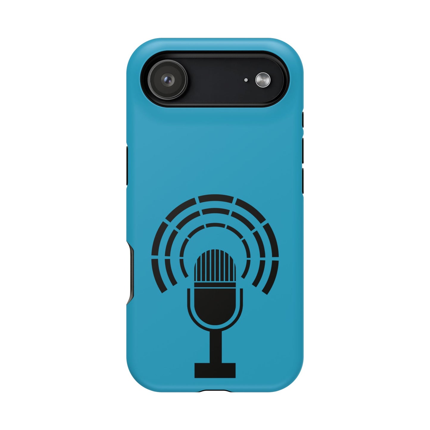 Phone Case — Retro Microphone Podcast Design, Magnetic Impact-Resistant