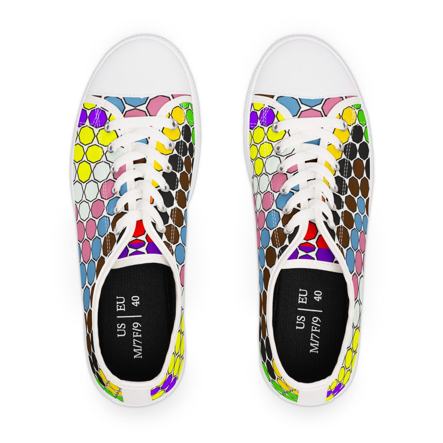 Colorful Polka Dot Low Top Sneakers — Women’s Casual Retro Pattern Shoes