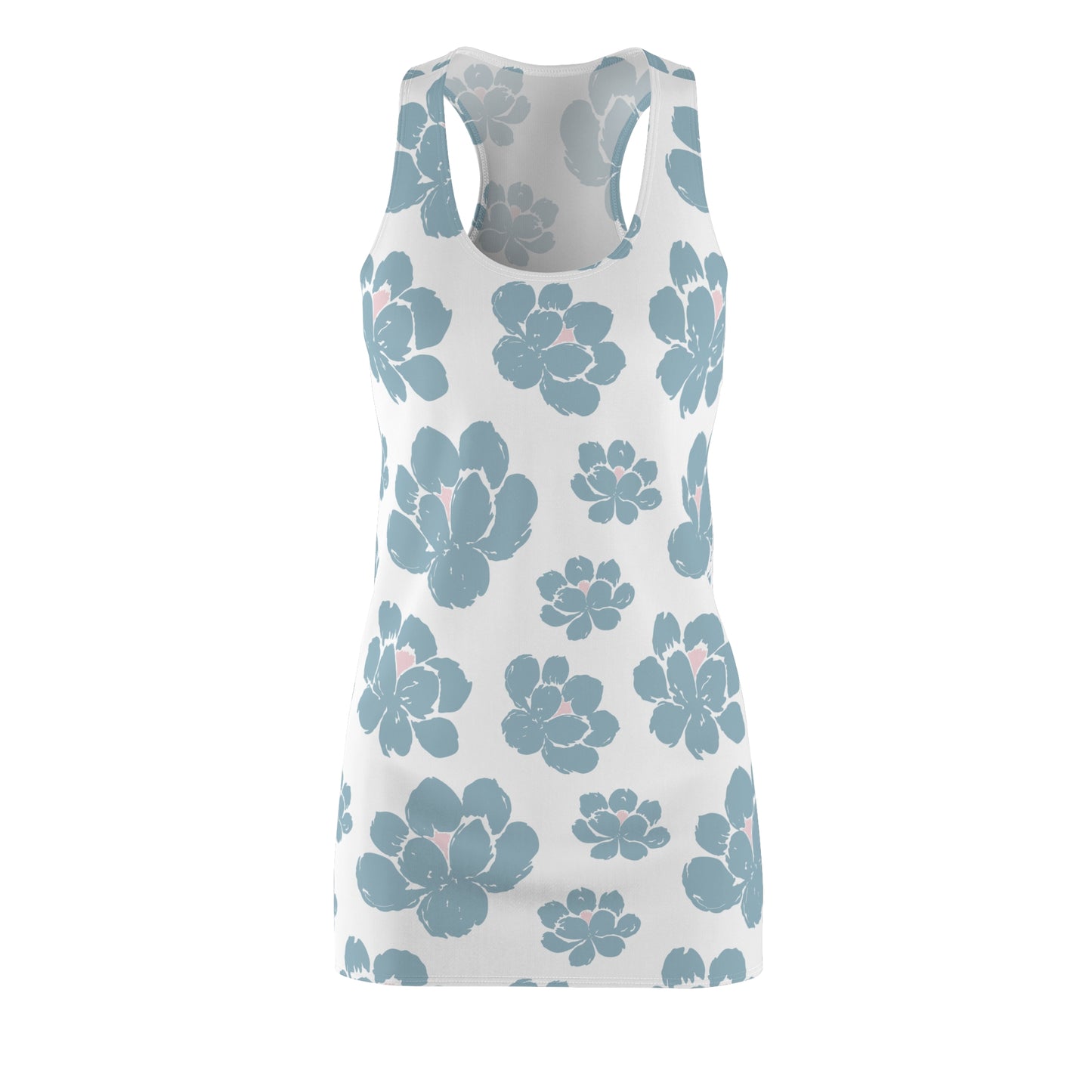 Floral Women's Racerback Dress - Summer Casual, Beachwear, Gift, Vacation, Spring Garden Party