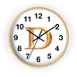 Elegant Initial D Wall Clock, Personalized Home Decor, Modern Timepiece, Gift for Her, Study Room Wall Art, Unique Design