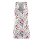 Floral Summer Racerback Dress, Feminine Floral Dress, Casual Outfit, Beach Wear, Spring Fashion, Garden Party Dress
