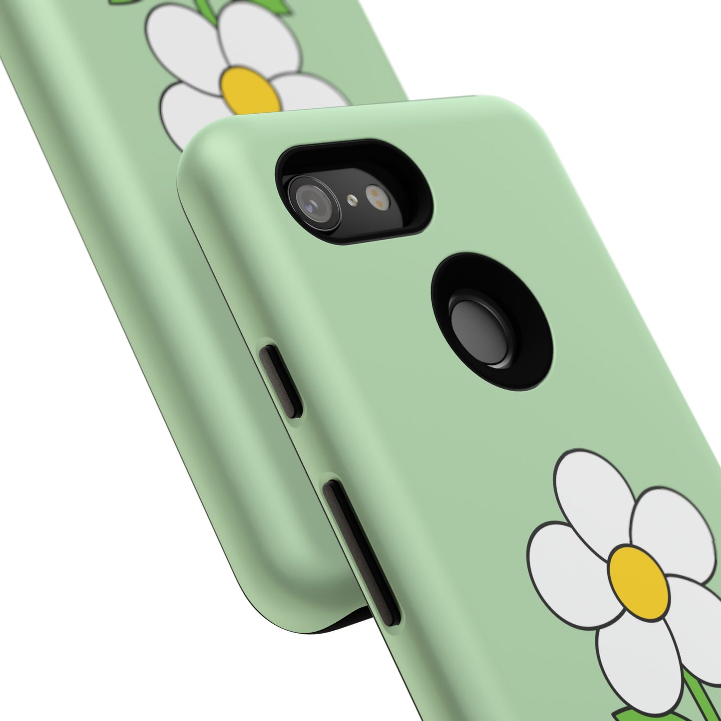 Floral Phone Case - Tough Cases for Nature Lovers, Cute Green Flower Design, iPhone Cover, Gift for Her, Spring Accessories