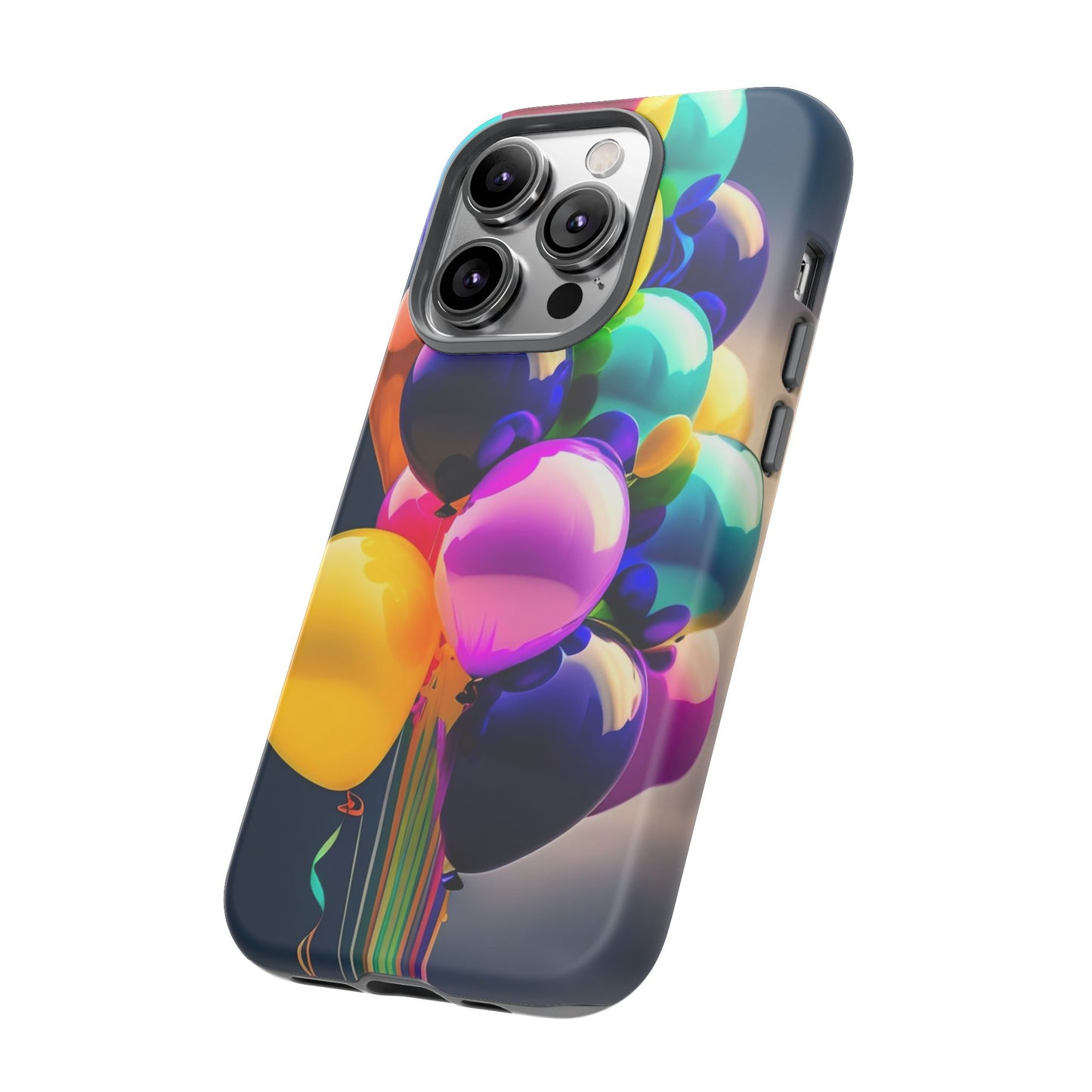 Colorful Balloon Tough Phone Case — Vibrant Party Balloons Protective Cover