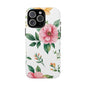 Floral Tough Phone Case — Pink Peony Protective Phone Cover
