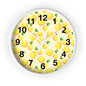 Lemon Pattern Wall Clock – Bright Citrus Kitchen Clock