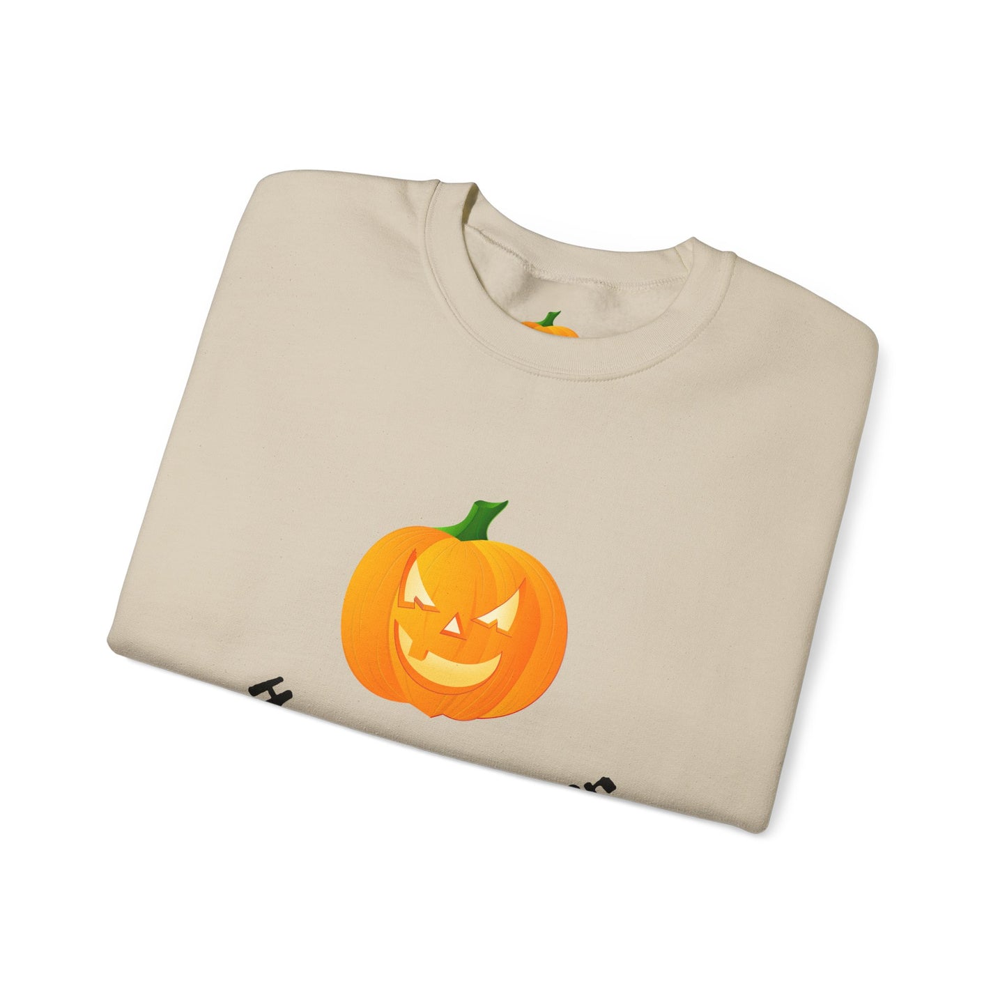 Halloween Pumpkin Sweatshirt, Cozy Fall Apparel, Unisex Crewneck for Halloween, Autumn Casual Wear, Fun Gift Idea