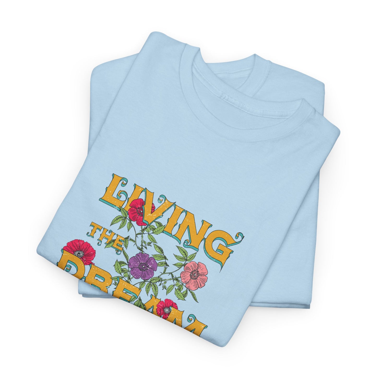 Living the Dream Floral Tee, Unisex Cotton T-Shirt, Inspirational Gift, Casual Everyday Wear, Flower Graphic Shirt, Summer Wardrobe [...]