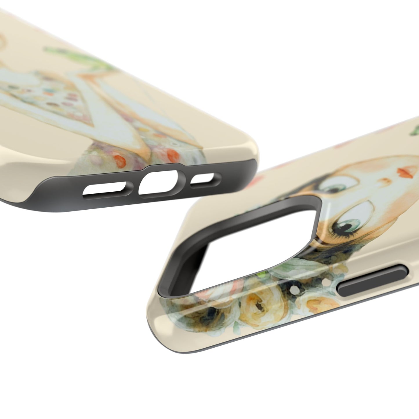 Whimsical Girl with Frog Magnetic Impact Phone Case