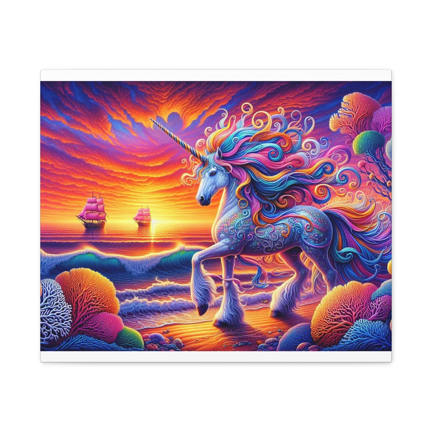 Matte Canvas, Stretched, 1.25"  Unicorn