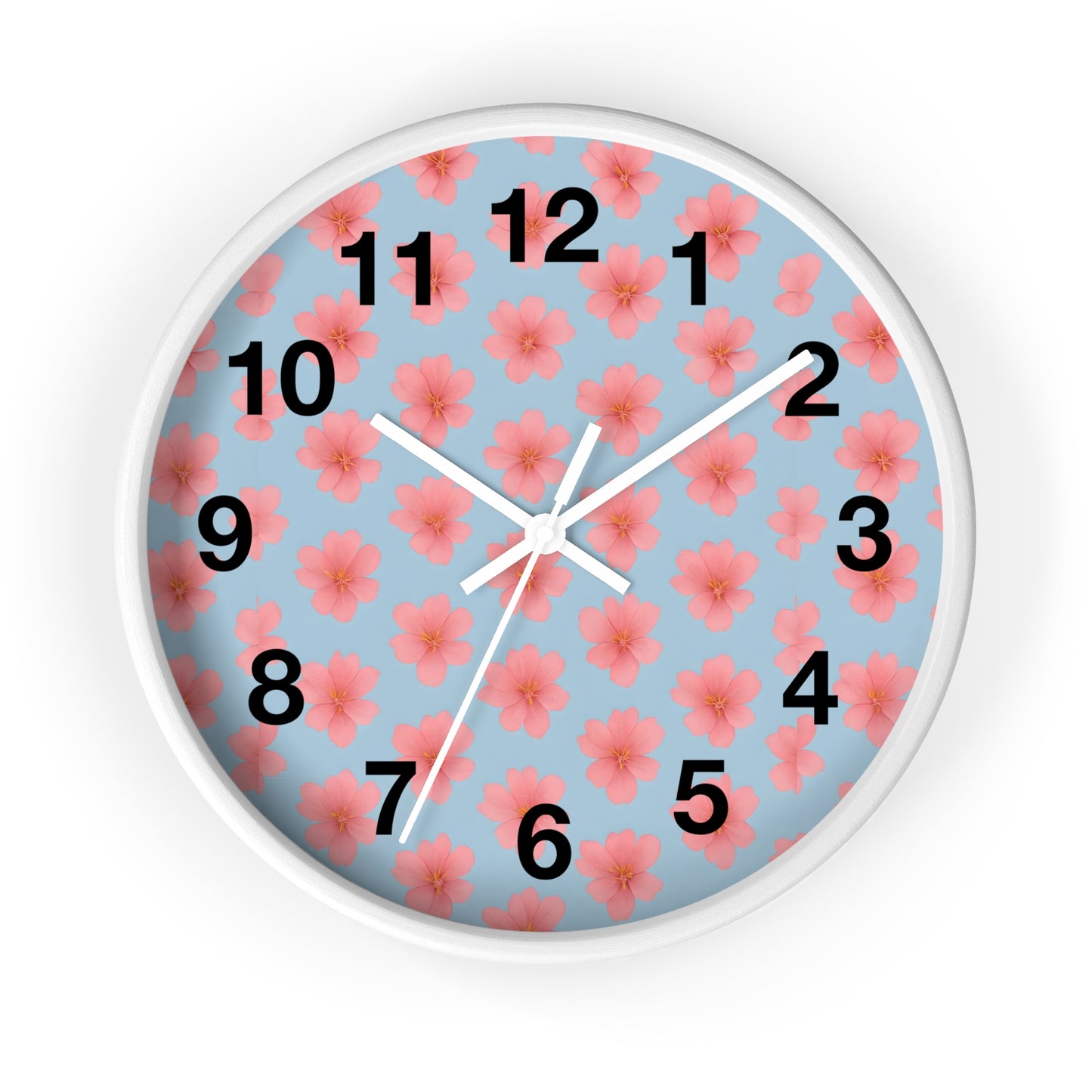 Floral Elegance Wall Clock, Home Decor, Gift for Her, Kitchen Wall Clock, Spring Decor, Office Decor, Floral Clock
