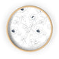 Elegant Floral Wall Clock, Modern Home Decor, Gift for Her, Kitchen Wall Art