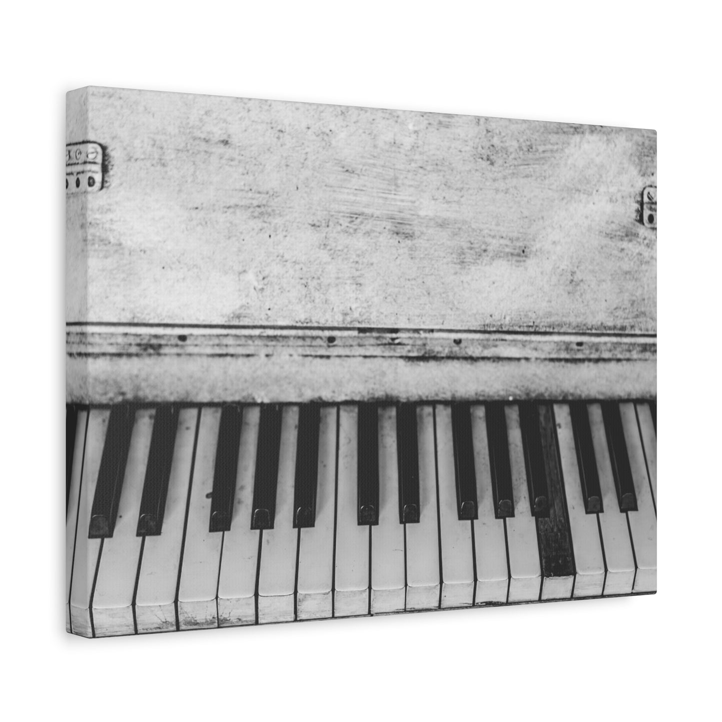 Vintage Piano Keys Matte Canvas Print