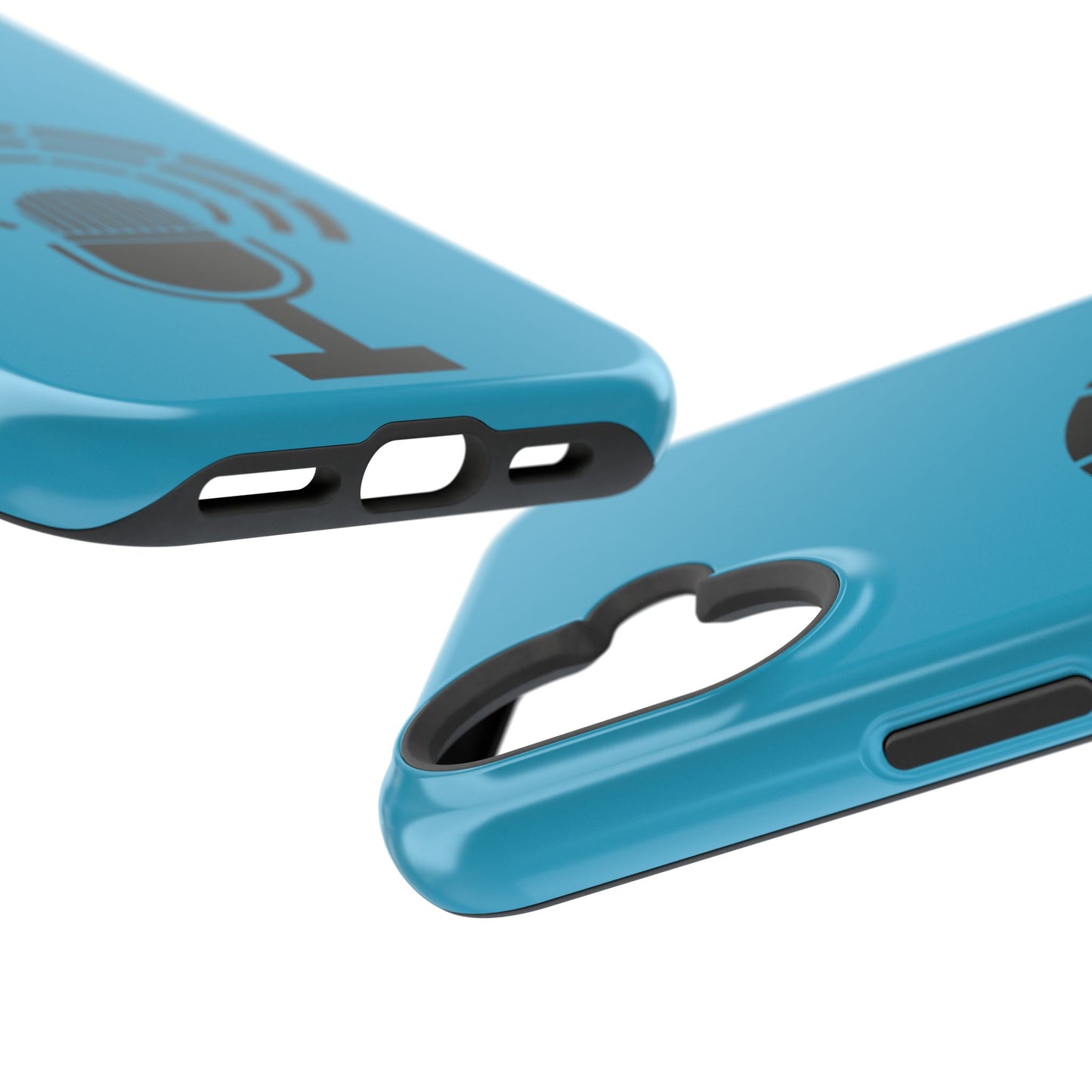 Phone Case — Retro Microphone Podcast Design, Magnetic Impact-Resistant