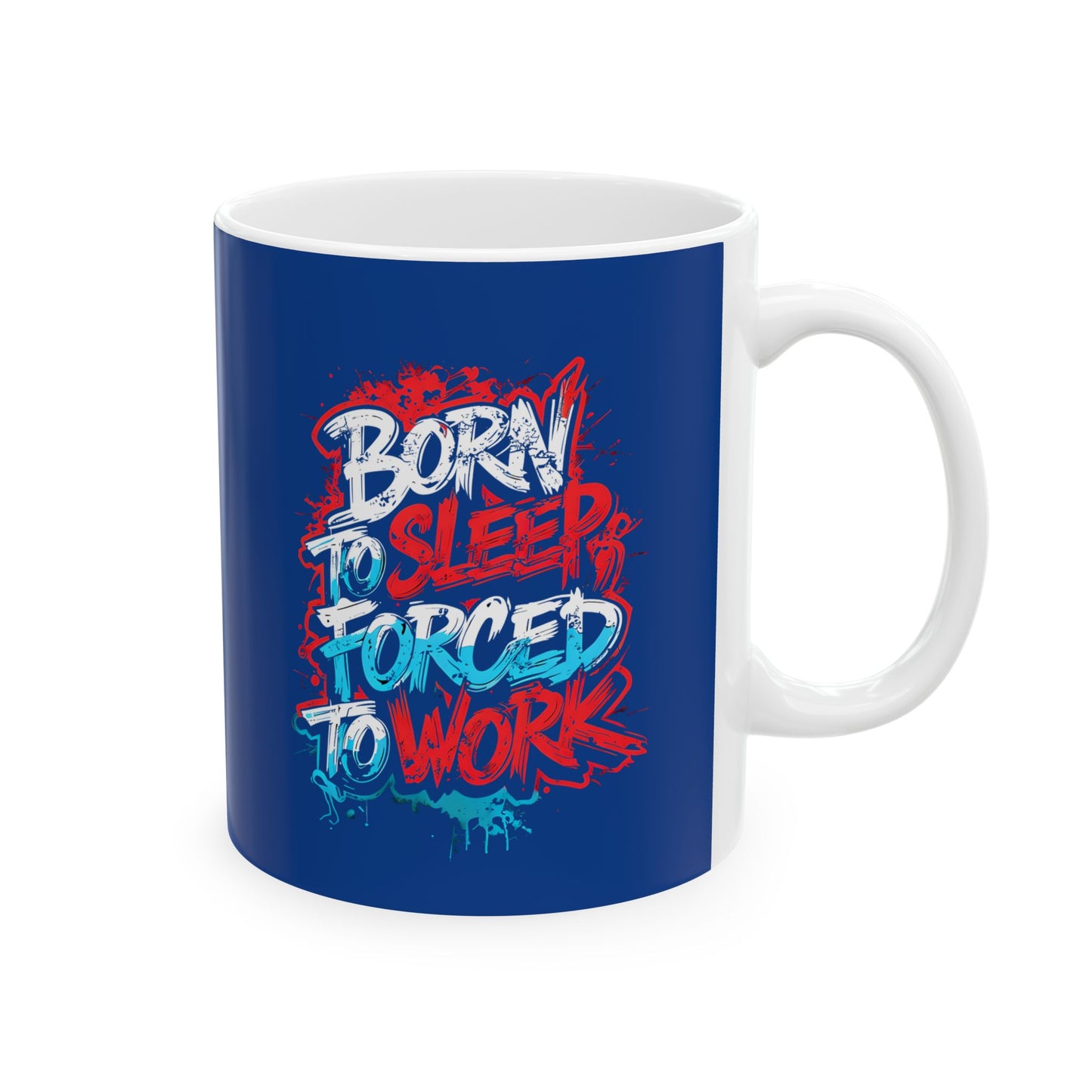 Ceramic Mug — Patriotic Retro Neon "God Bless America" Coffee Cup