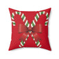 Festive Candy Cane Pillow, Cozy Holiday Decor, Christmas Decoration, Winter Home Accent, Gift for Decor Lovers, Seasonal Pillow