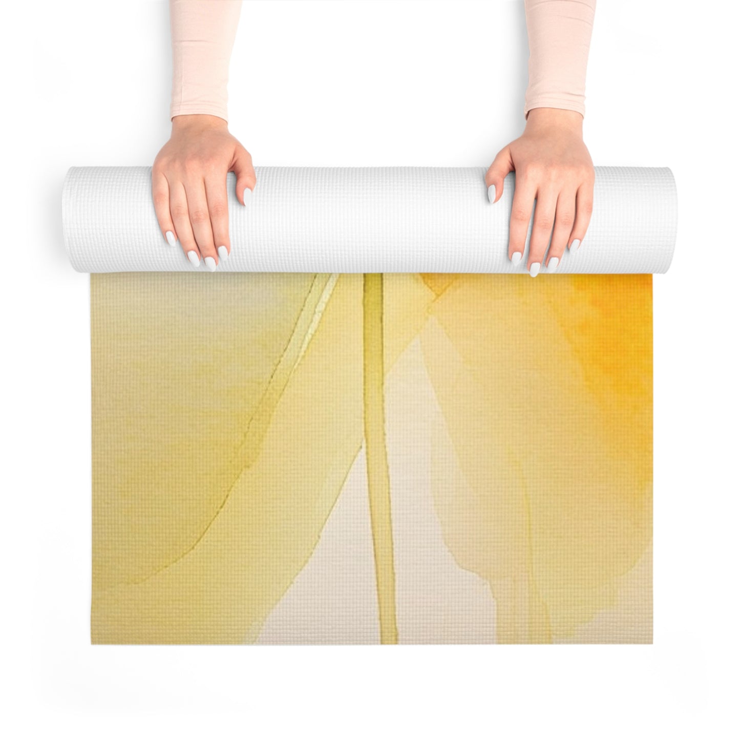 Yellow Daisy Foam Yoga Mat — Floral Sunlit Yoga Mat for Morning Practice