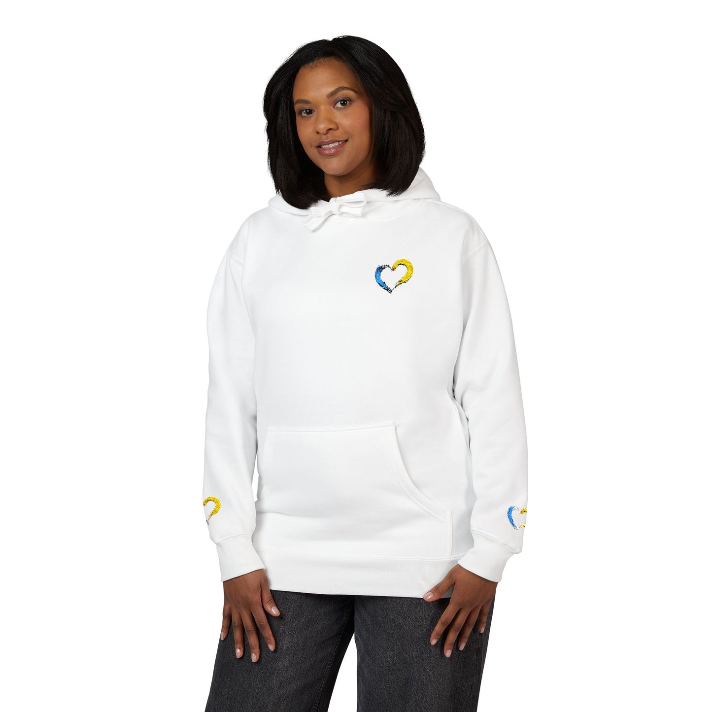 Colorful Heart Unisex Fleece Hoodie | Cozy Gift for Friends, Valentine's Day, Anniversary, Casual Wear, Spring Fashion