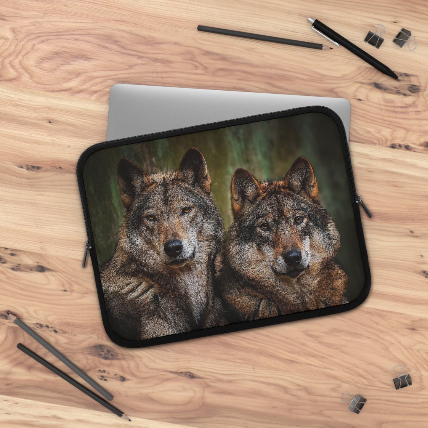 Wolf Laptop Sleeve - Wildlife Lover Gift