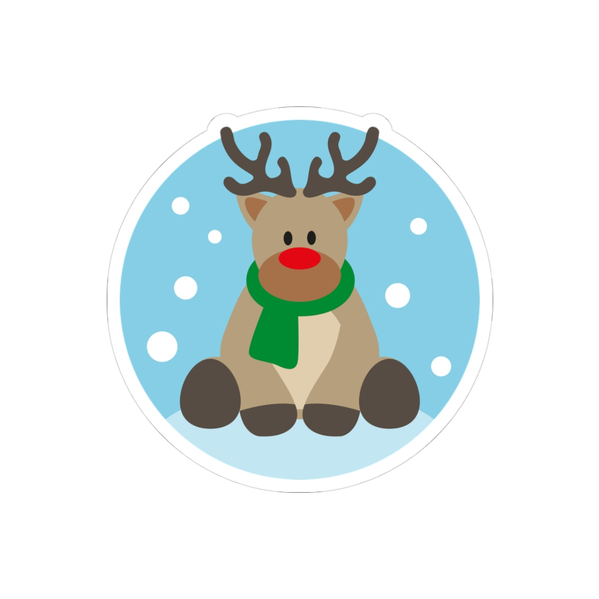 Reindeer Holiday Kiss-Cut Sticker — Cute Christmas Laptop Decal