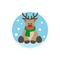 Reindeer Holiday Kiss-Cut Sticker — Cute Christmas Laptop Decal