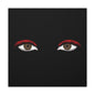 Red Lashes Wall Art Canvas — Glam Eyes Makeup Decor