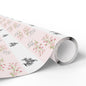 Floral Pink Thank you Wrapping Paper Roll