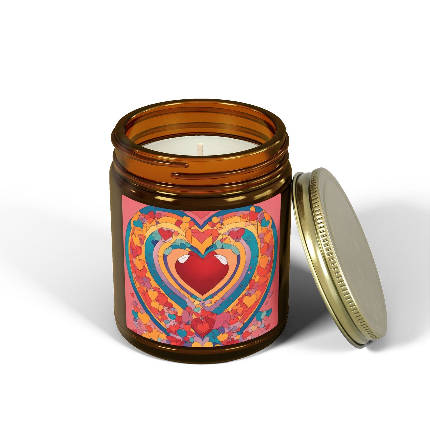 Heart Art Scented Candle – Coconut Apricot Wax (4oz & 9oz)