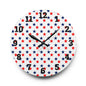 Acrylic Wall Clock stars red white and blue