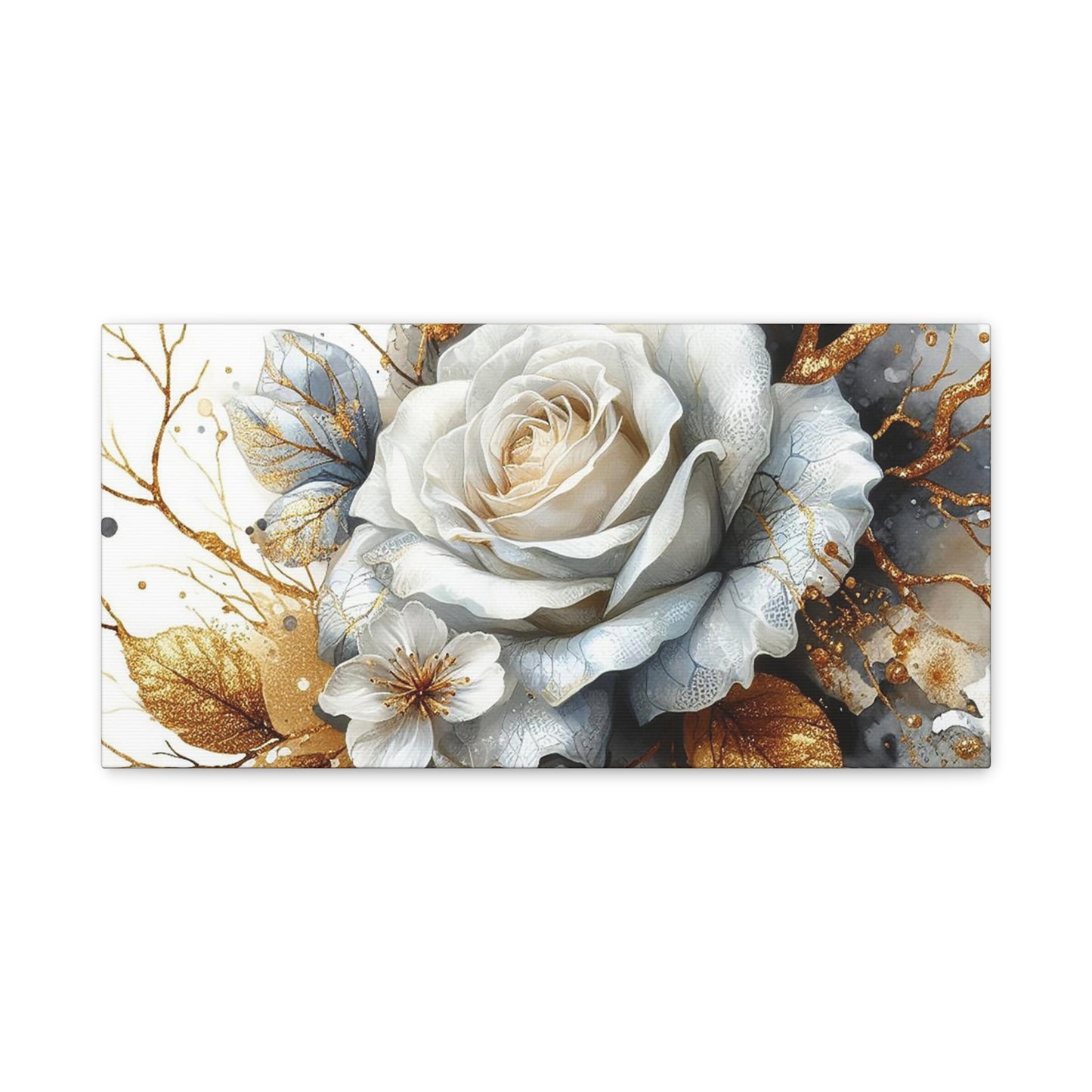 Matte Canvas, Stretched, 1.25" - Gold and Black