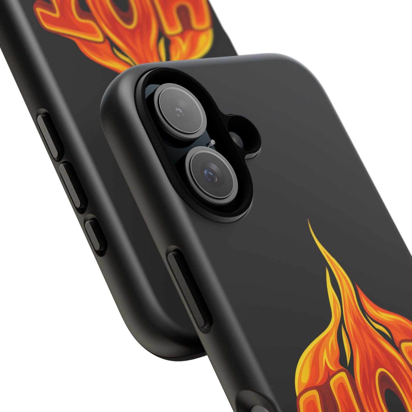 Stylish Phone Case, Hot Flames Design, Gift for Teens, Trendy Accessory, Protective Cover, Unique Phone Case