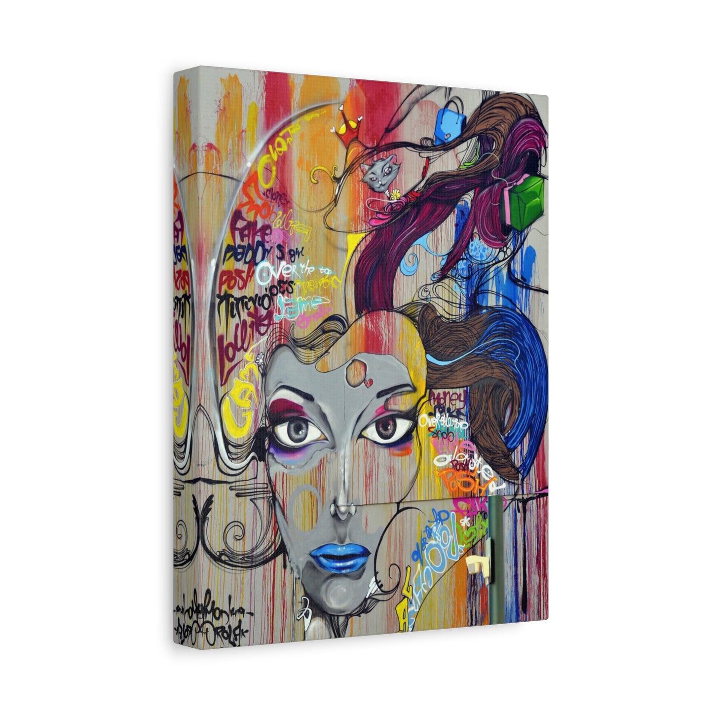 Colorful Graffiti Portrait Canvas