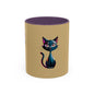Cute Cat Accent Coffee Mug - Perfect for Cat Lovers, Gift for Birthdays, Home Decor, Animal Enthusiasts, Fun Kitchenware
