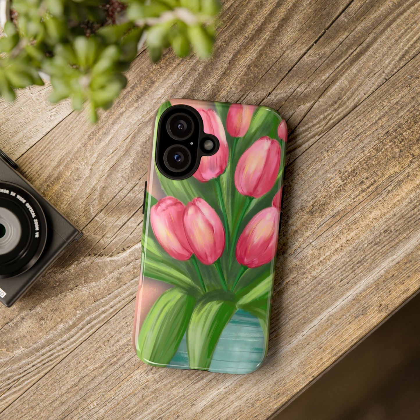 Floral Phone Case with Vibrant Tulips - Tough Cases for Garden Lovers, Spring Gifts, Nature Enthusiasts, Unique Gadget Accessories, [...]