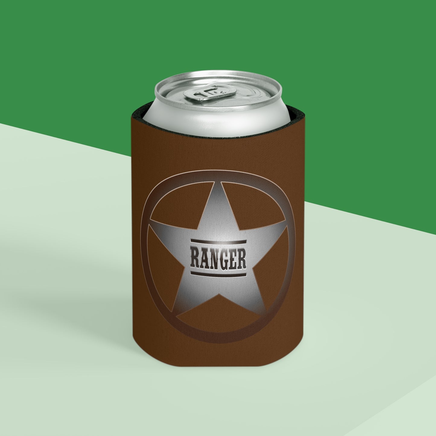 Rustic Ranger Can Cooler – Vintage Style Drink Holder, Perfect for Parties, BBQs, Camping, and Outdoor Adventures