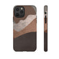 Abstract Earthtone Phone Case — Brown Layered Rugged Tough Case