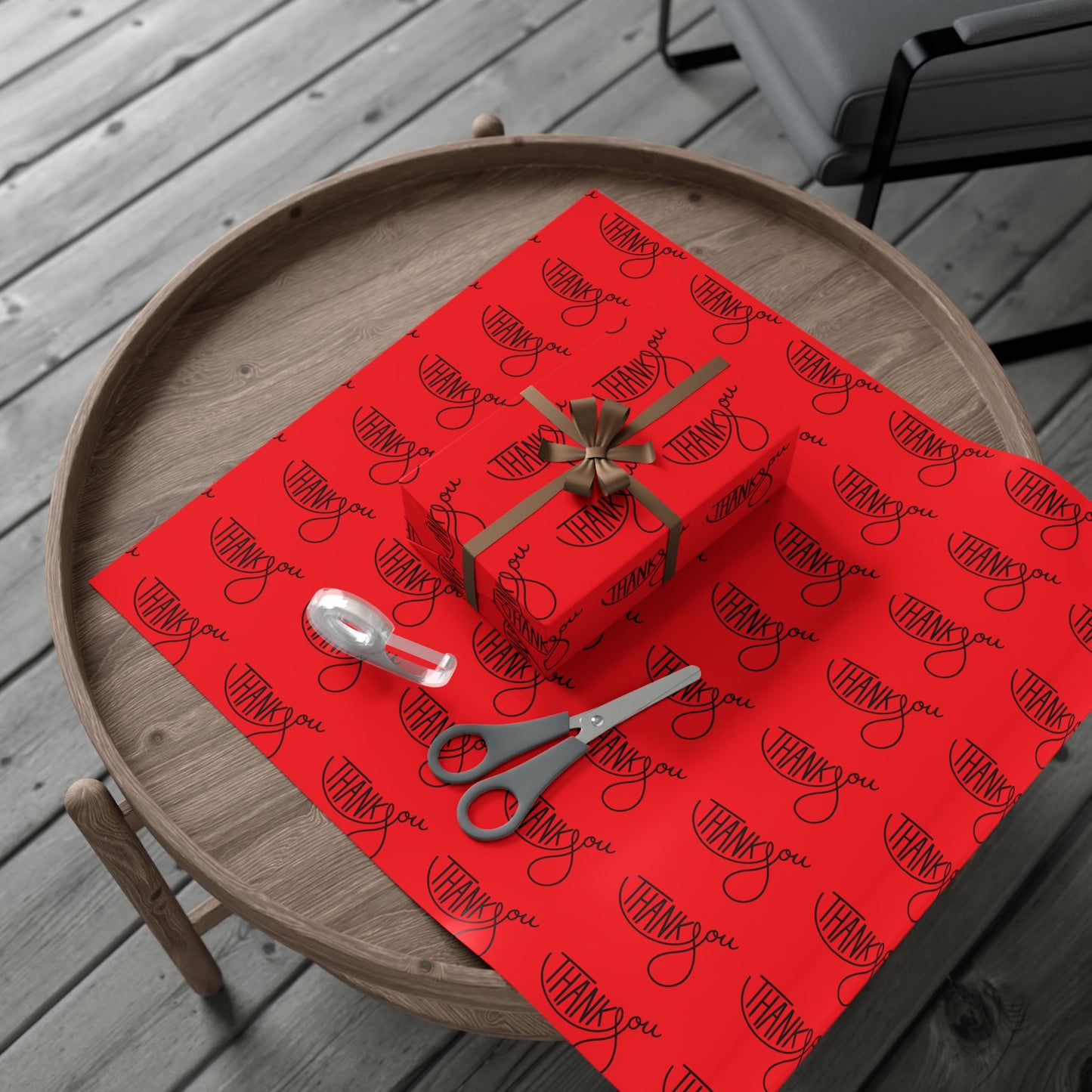 Gift Wrap Paper — 'Thank You' Patterned Wrapping Paper