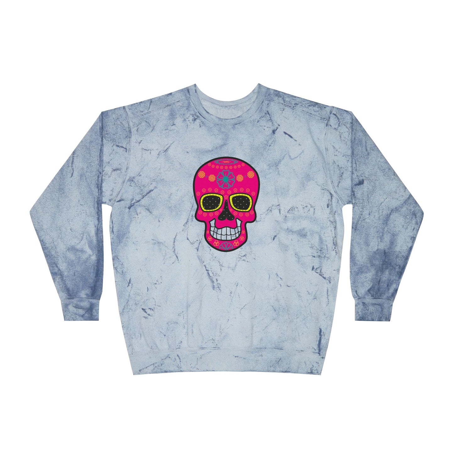 Vibrant Sugar Skull Sweatshirt, Festival Attire, Día de los Muertos
