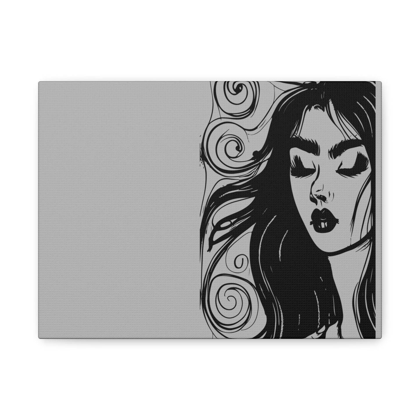 Gothic Woman Portrait Canvas Art — Matte Stretched Wall Decor
