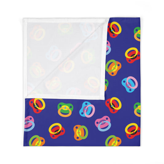 Colorful Pacifier Baby Swaddle Blanket - Soft Infant Wrap, Newborn Gift, Nursery Decor, Baby Shower Essential, Adorable Baby Blanket