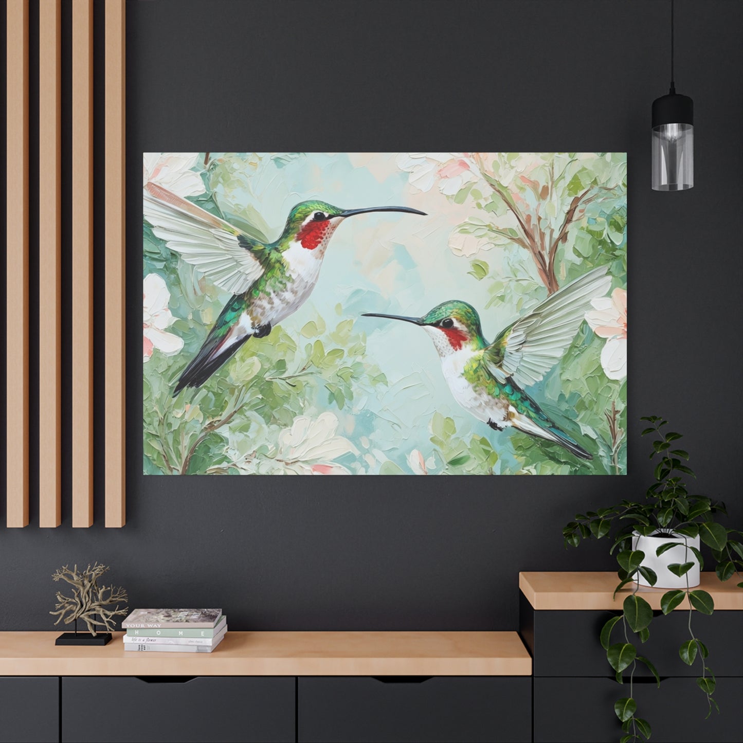 Hummingbird Canvas Wall Art — Stretched Matte Nature Print